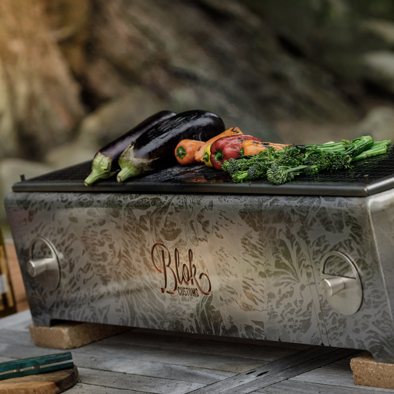 Charred Broccoli, Peppers & Aubergine Over Charcoal